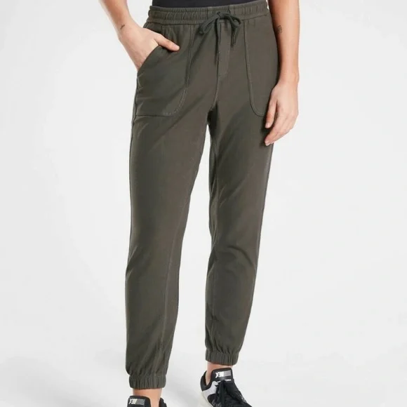 Athleta Palm Cypress Green Farallon Joggers Pants Set of TWO - Picture 3 of 3